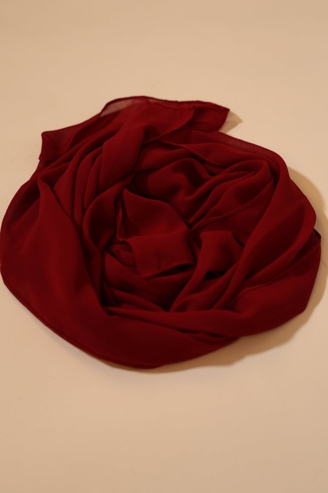 Second Hand elegantes Chiffonkleid mit Spitze und Herzausschnitt, dunkelrot - Dein Kleiderladen