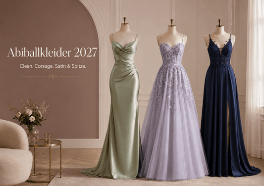 Abiballkleider 2027: Warum cleane Schnitte, Corsagen und Satin mit Spitze bleiben - Dein Kleiderladen
