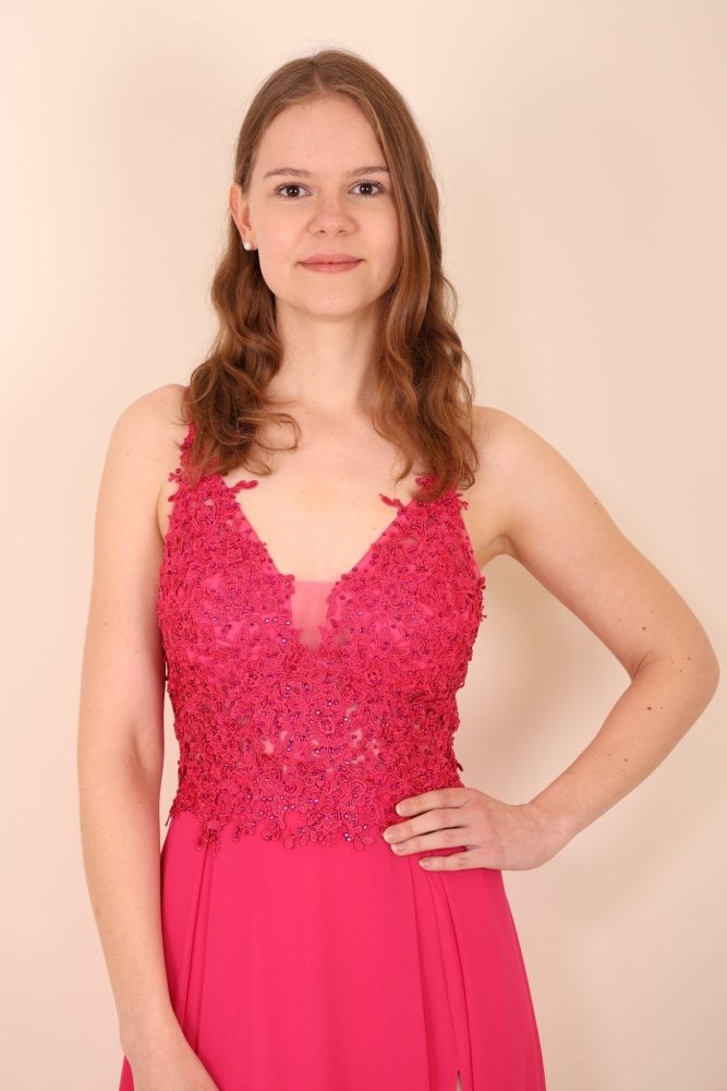 elegantes Ballkleid, pink - Dein Kleiderladen