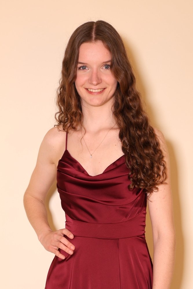 Langes Satin - Abendkleid mit Schlitz und Schnürung, dunkelrot - Dein Kleiderladen