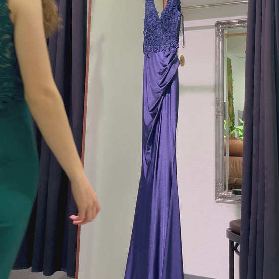 enganliegendes Abendkleid, dunkelgrün - Dein Kleiderladen
