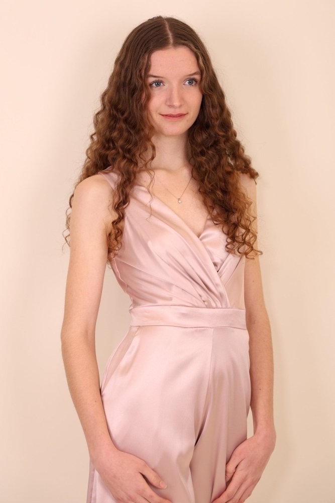 Satin-Jumpsuit, rosa - Dein Kleiderladen