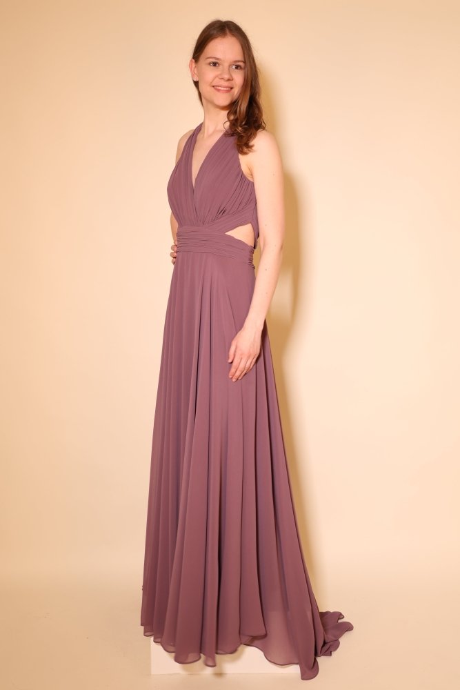 schlichtes Abendkleid, rosenholz - Dein Kleiderladen