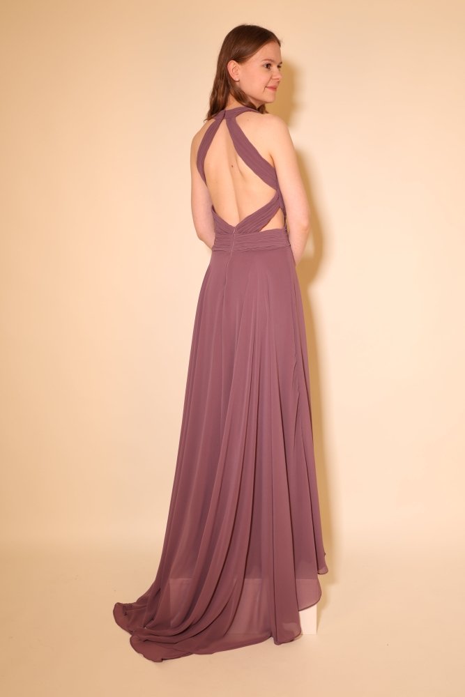 schlichtes Abendkleid, rosenholz - Dein Kleiderladen