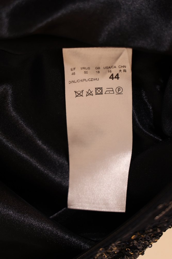 Second Hand Abendkleid mit Pailletten, dunkelblau - Dein Kleiderladen