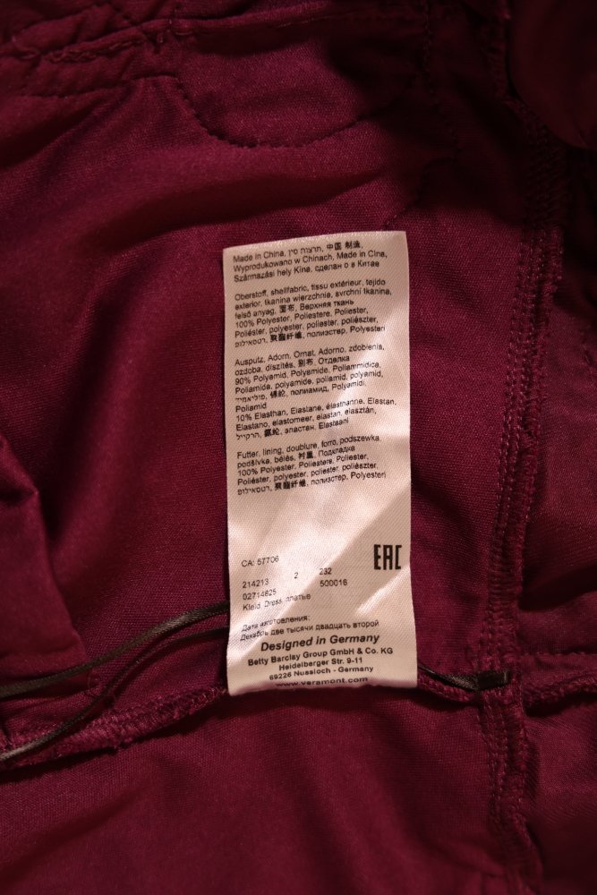 Second Hand Abendkleid mit Spitzenärmel und elegantem Überwurf, lila - Dein Kleiderladen