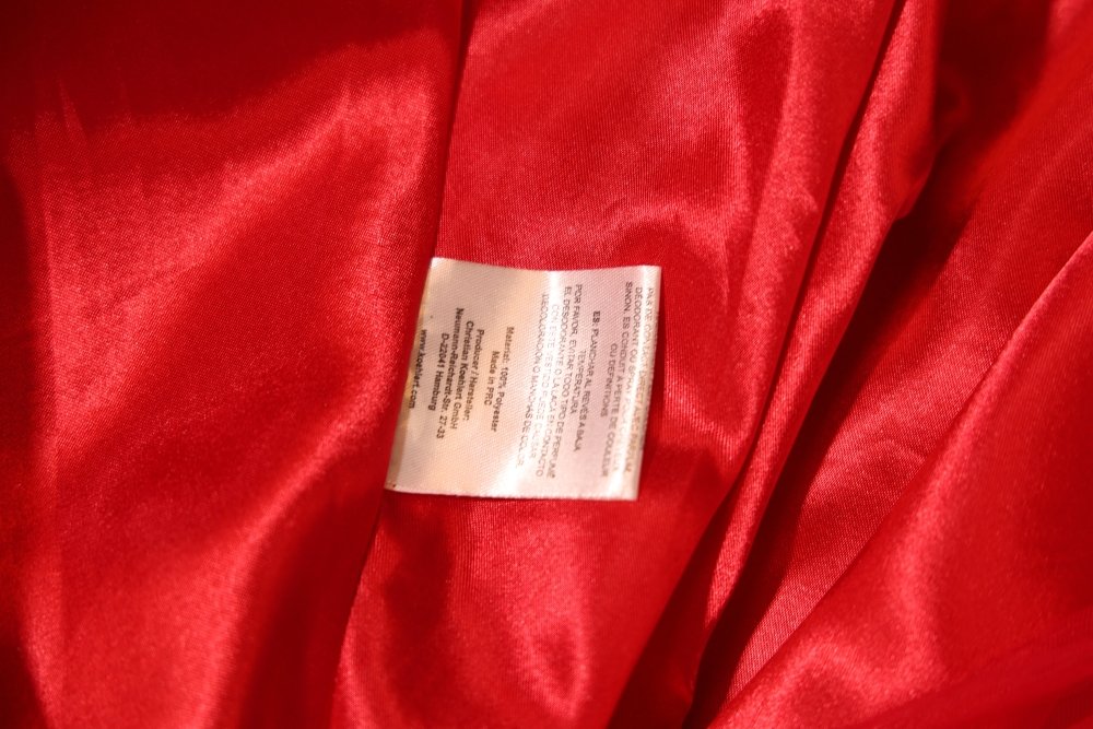 Second Hand hochgeschlossenes Abendkleid mit geradem Rückenausschnitt, rot - Dein Kleiderladen