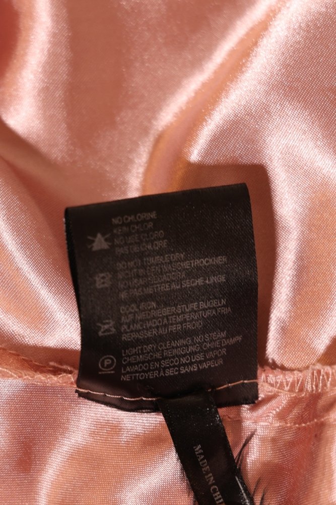 Second Hand hochgeschlossenes Chiffonkleid mit Rundrückenausschnitt, rosa - Dein Kleiderladen