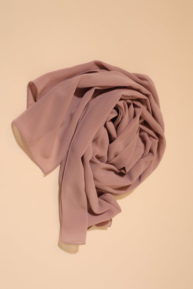 Second Hand kurzes, hochgeschlossenes Chiffonkleid mit Taillenband, altrosa - Dein Kleiderladen