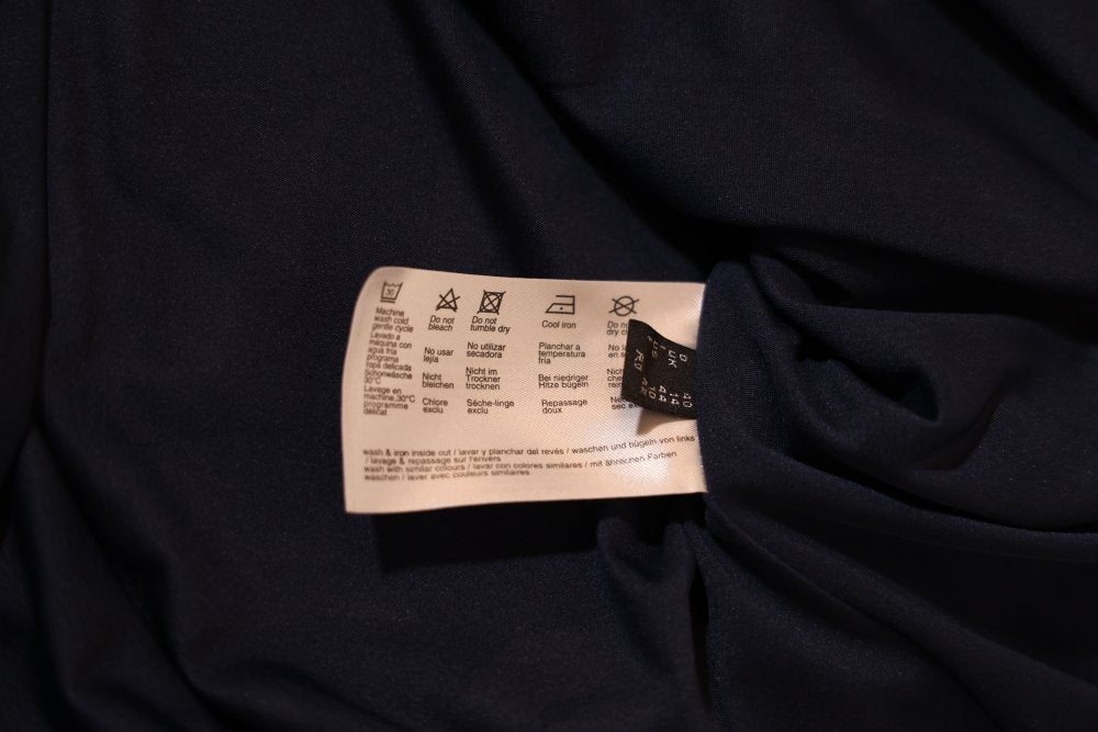 Second Hand kurzes Kleid mit floralem Muster, dunkelblau/weiß - Dein Kleiderladen
