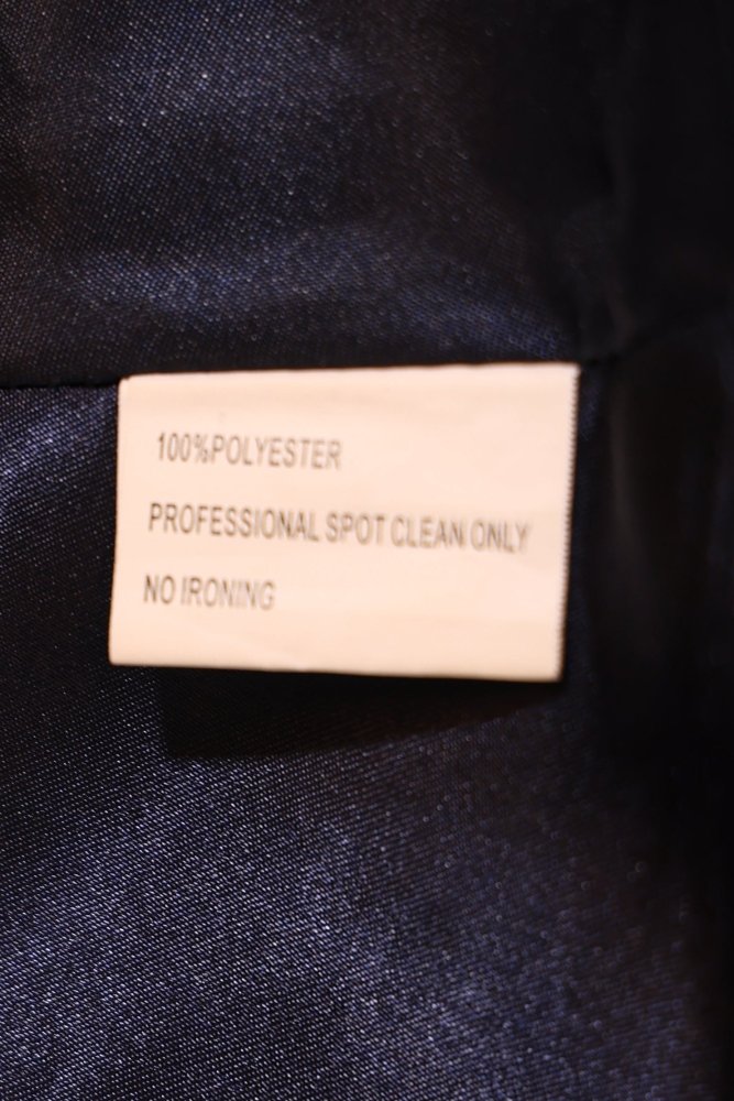 Second Hand langes Tüllkleid mit rankender Blumenspitze, dunkelblau - Dein Kleiderladen