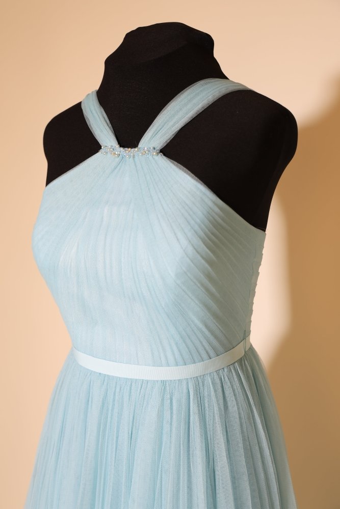 Second Hand schlichtes Tüllkleid, hellblau - Dein Kleiderladen