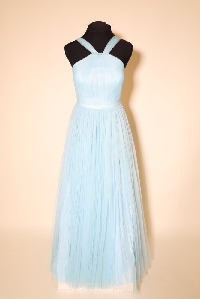 Second Hand schlichtes Tüllkleid, hellblau - Dein Kleiderladen