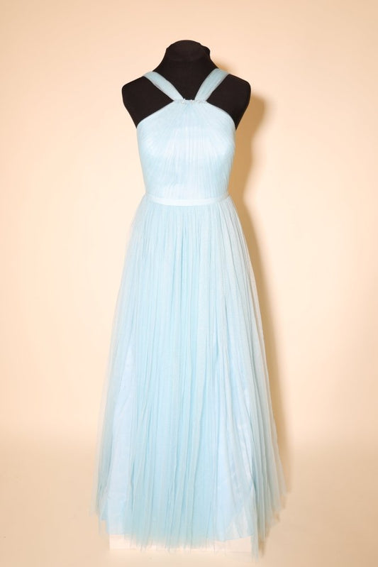 Second Hand schlichtes Tüllkleid, hellblau - Dein Kleiderladen