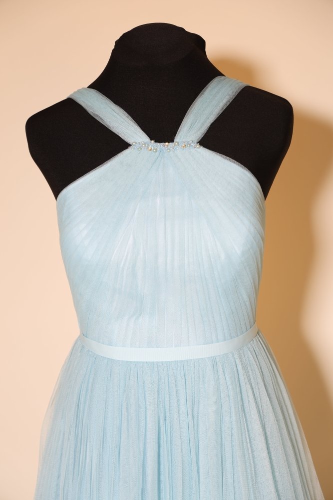 Second Hand schlichtes Tüllkleid, hellblau - Dein Kleiderladen