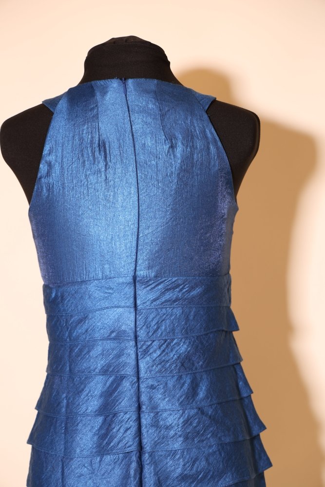 Second Hand Stufenkleid mit Glitzersteinen, royalblau - Dein Kleiderladen